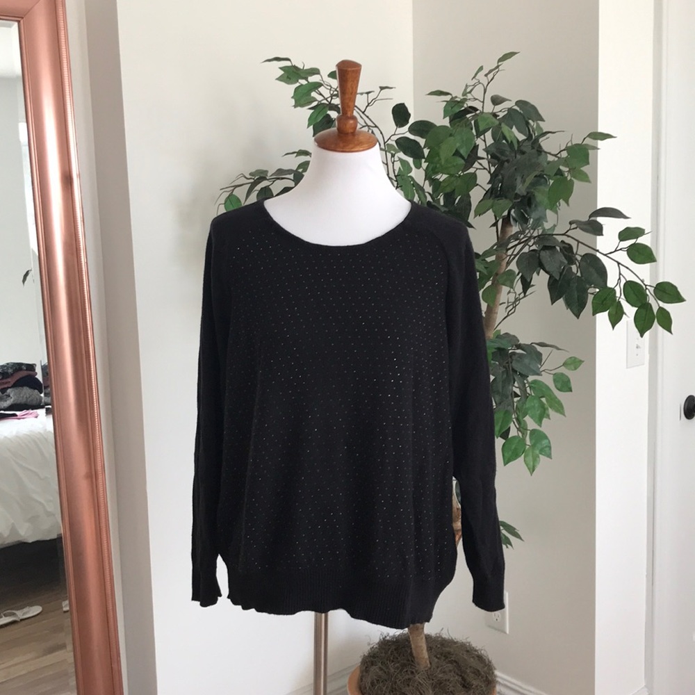 Black Worthington Plus Size Sweater